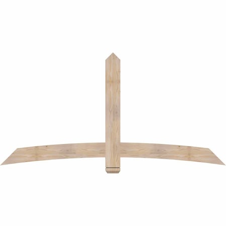 Ekena Millwork Bellingham Smooth Timber Gable Bracket, Douglas Fir, 84"W x 42"H x 1 1/2"D x 5 1/2"F, 12/12 Pitch GBW084X42X0206BEL00SDF